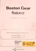 Boston Gear-Boston gear 700 Series, Single & Dbl. Reductions, Operation & Parts Manual-700 Series-01